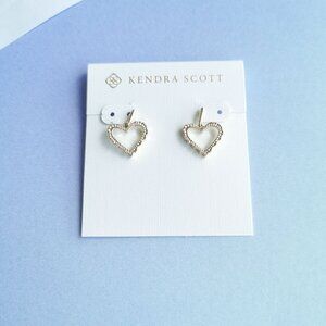 Kendra Scott Gold Sophee Heart Drop Earrings Chic Gift Best Seller